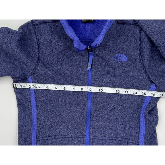 The North Face Girls Banderitas Full-Zip Fleece Jacket Large (14/16) Purple - Picture 7 of 13